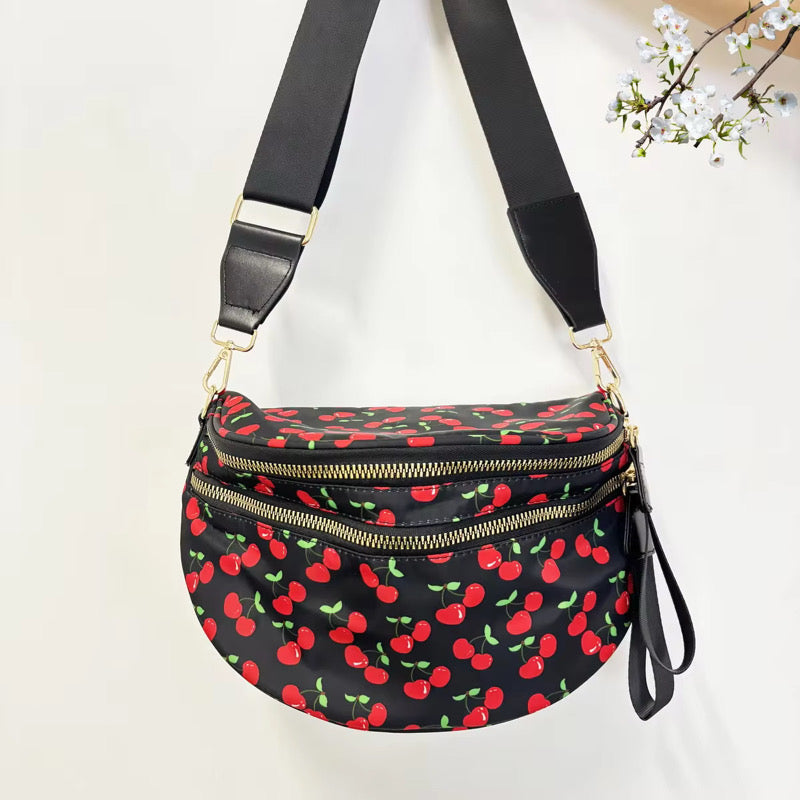 Roni - Nylon Crossbody - Cherry
