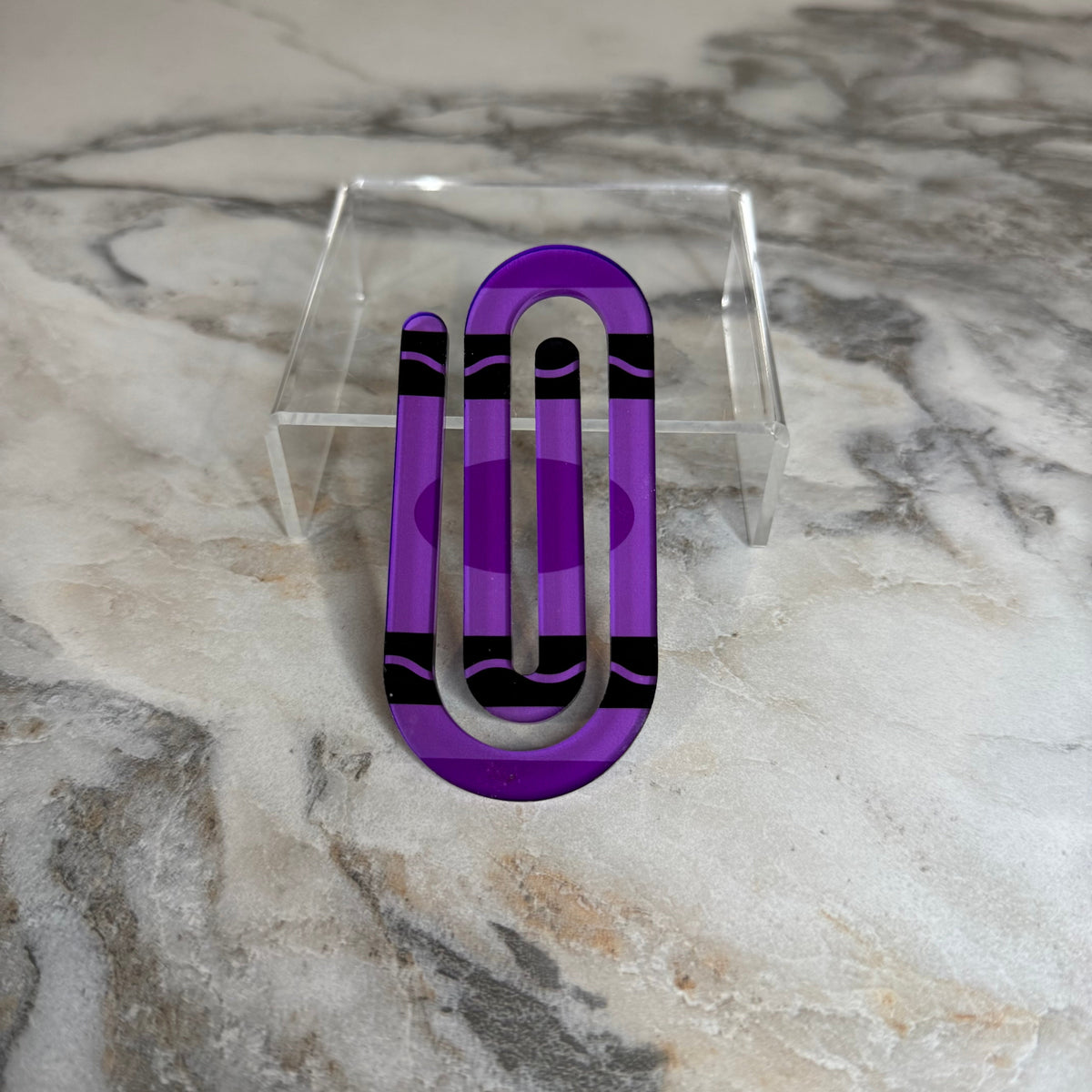 Jumbo Paperclip - Purple Crayon