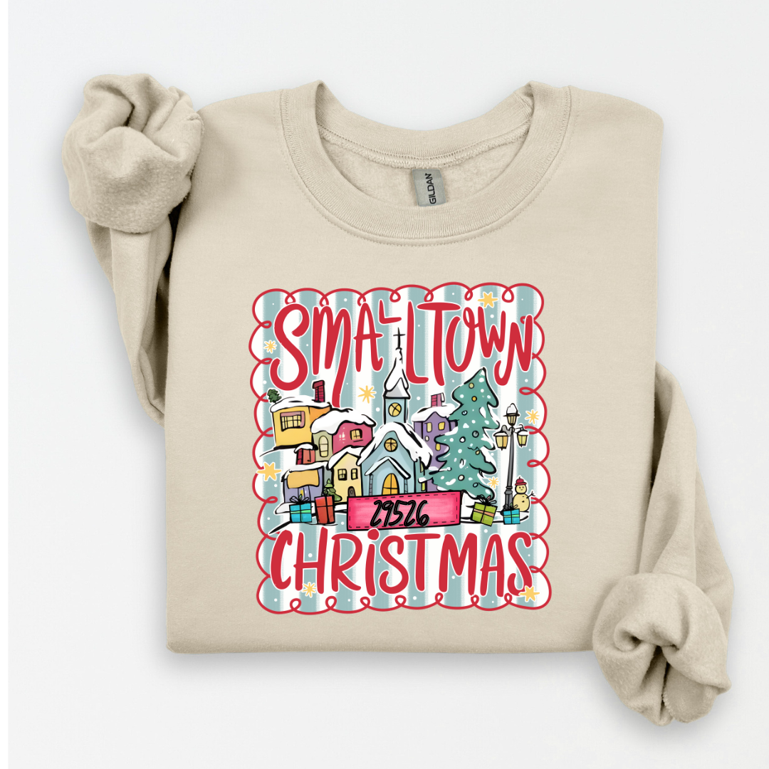 Small Town Zip Code CUSTOM Sweatshirt.