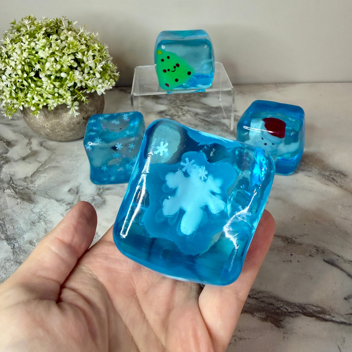 Squishy Toy - Christmas Charm Cube