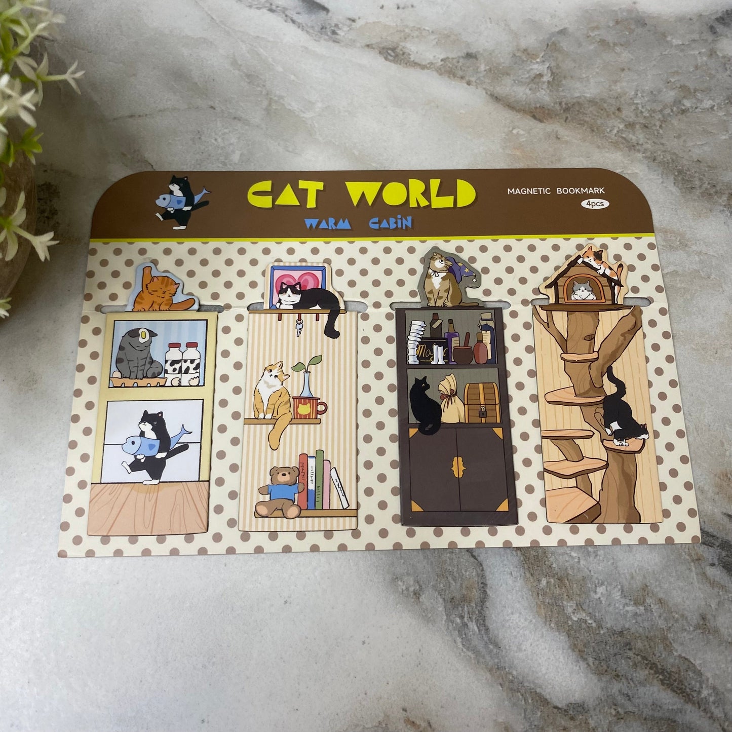 Bookmark - Magnetic, Cat World Cabin