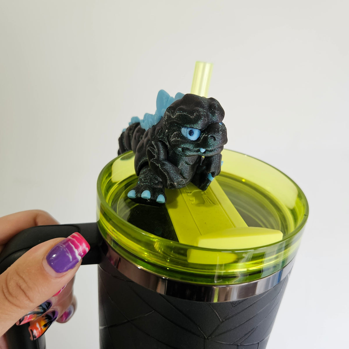 MONSTER KING-3D PRINTED STRAW BUDDY-GLOW IN THE DARK