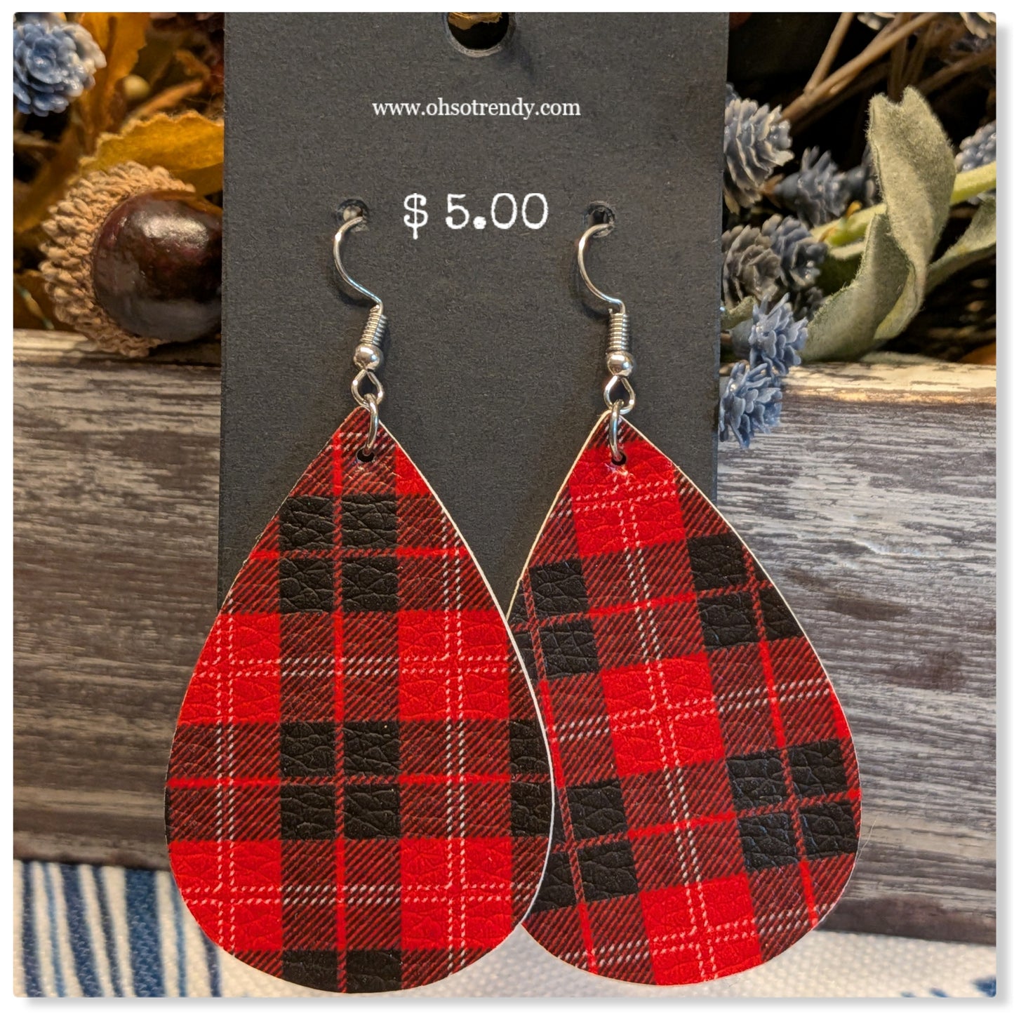 PLAID EARRINGS