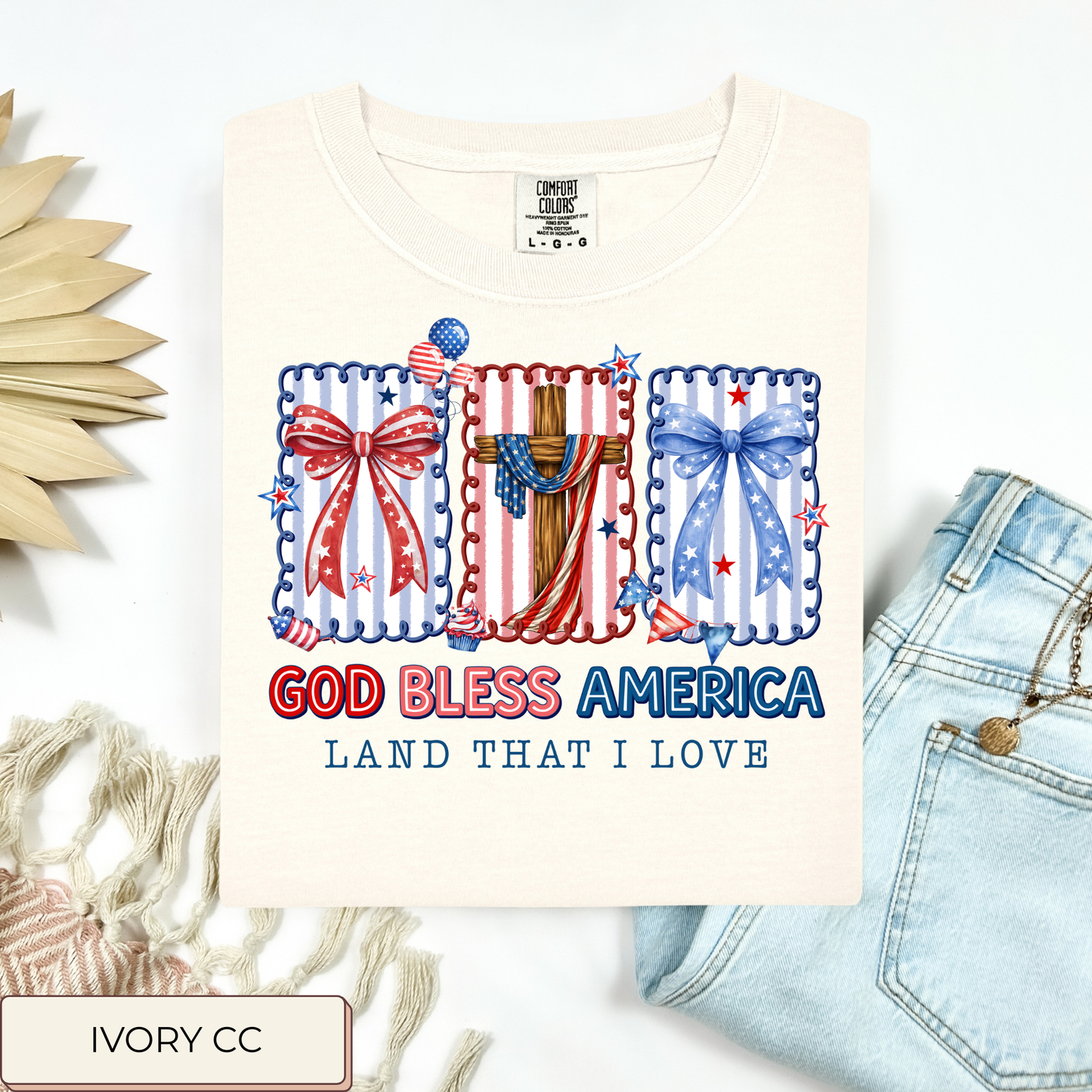 3 Panel God Bless America Tee.