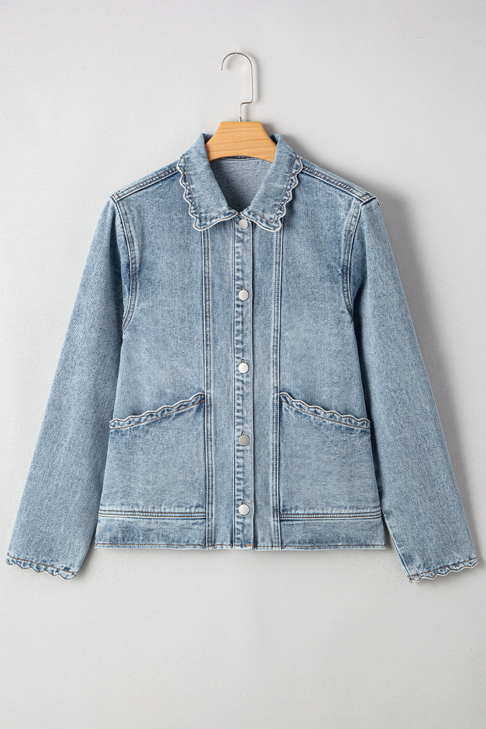 Scallop Pocket Denim Jacket August.