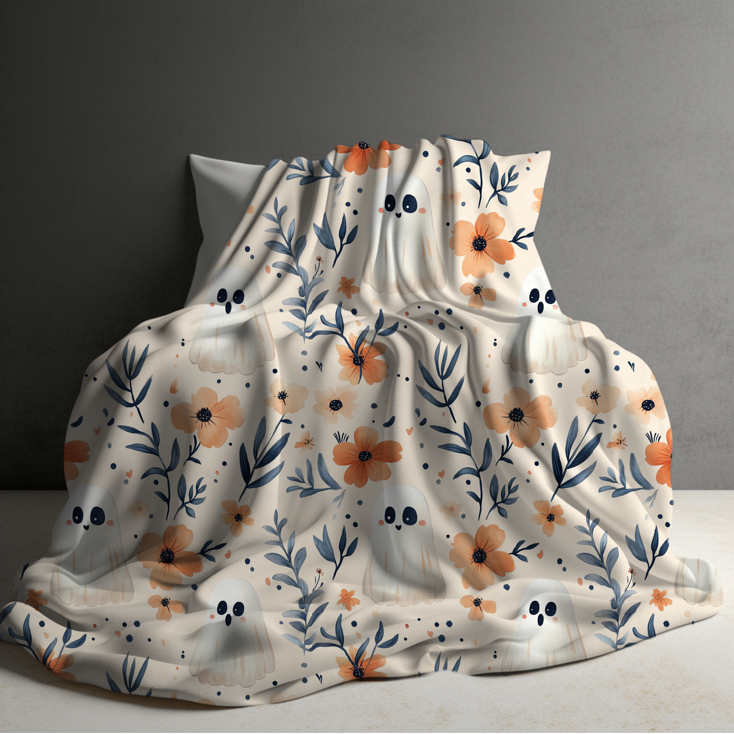 Blanket - Halloween - Floral Ghost - PREORDER