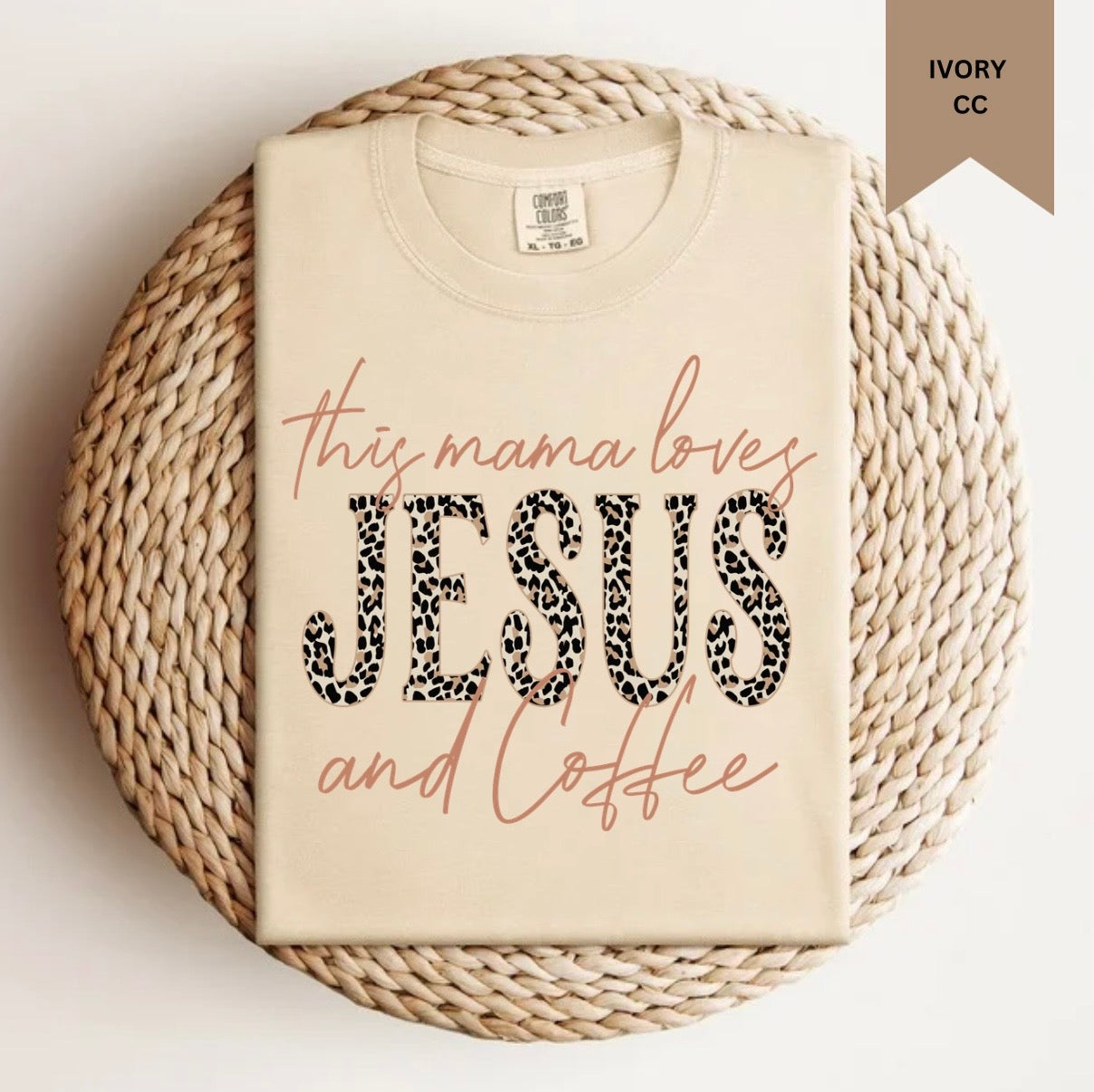 This Mama Loves Jesus & Coffee Tee.