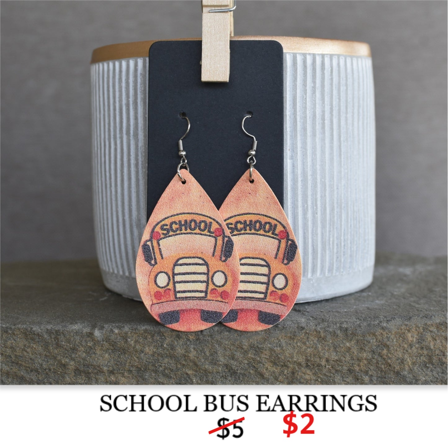 SCHOOL BUS EARRINGS