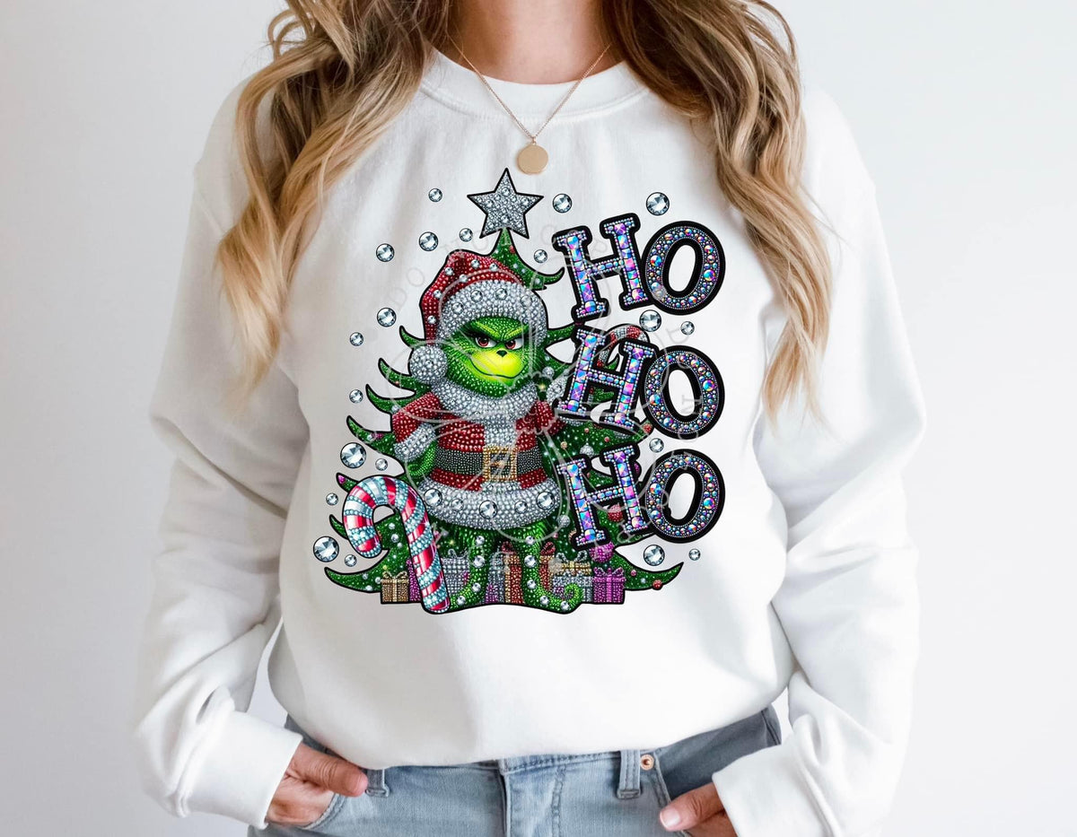 HO HO MEAN ONE BLING - CREW NECK SWEATSHIRT