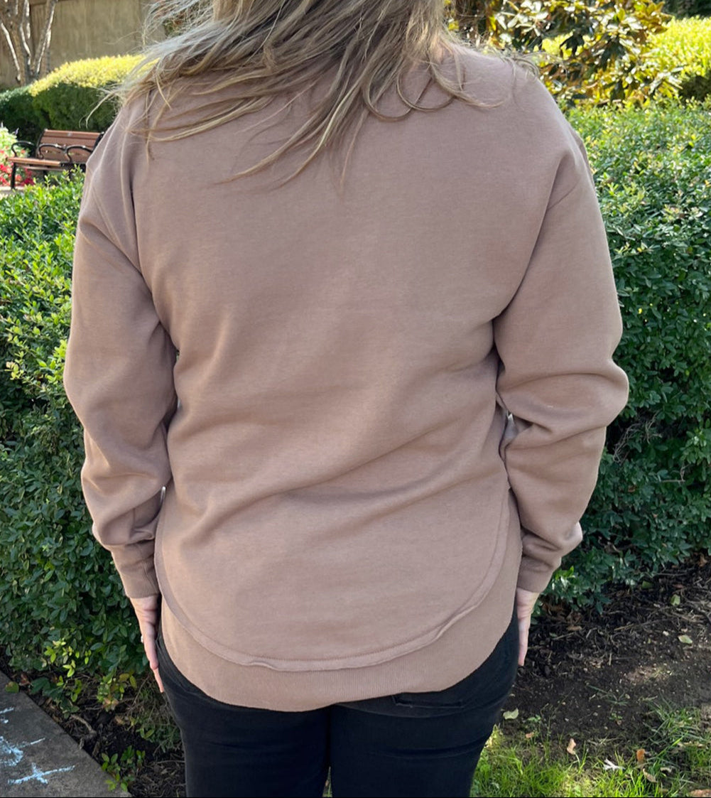 Dark Khaki GOBBLE Graphic Top August.