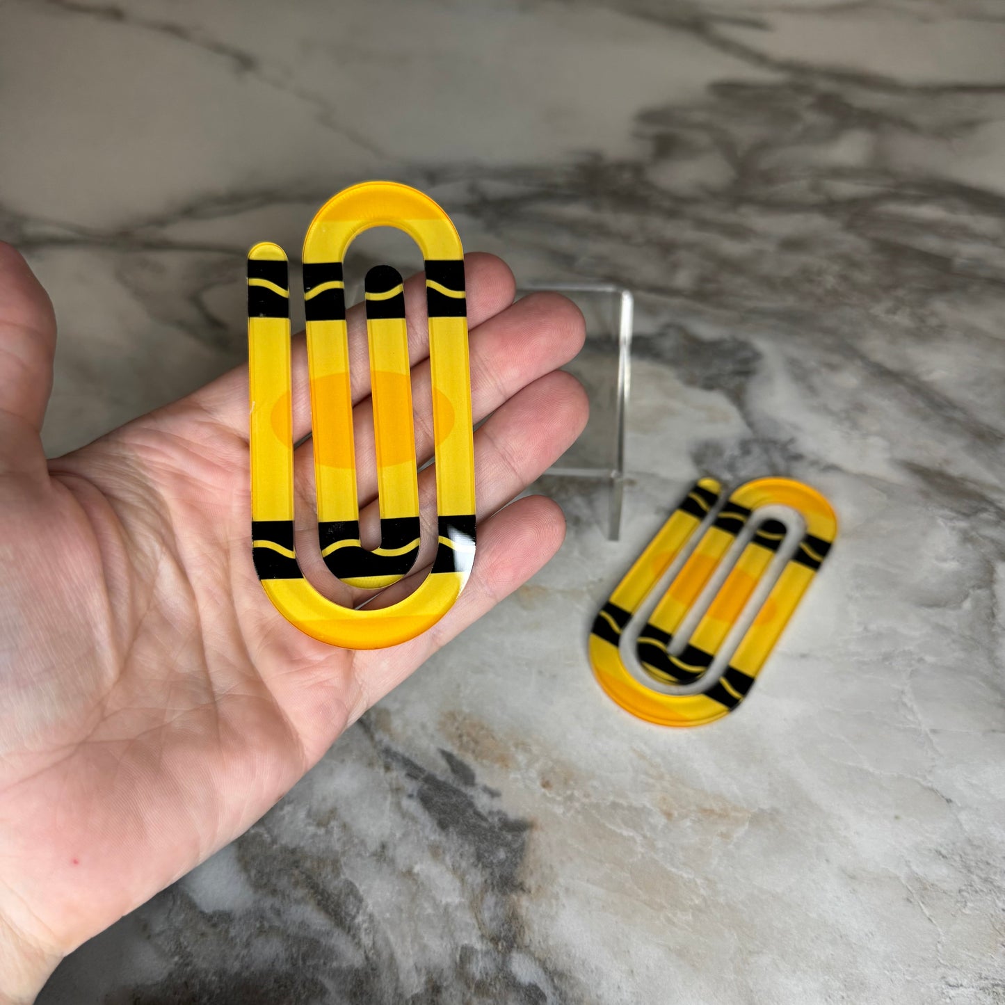 Jumbo Paperclip - Yellow Crayon - PREORDER