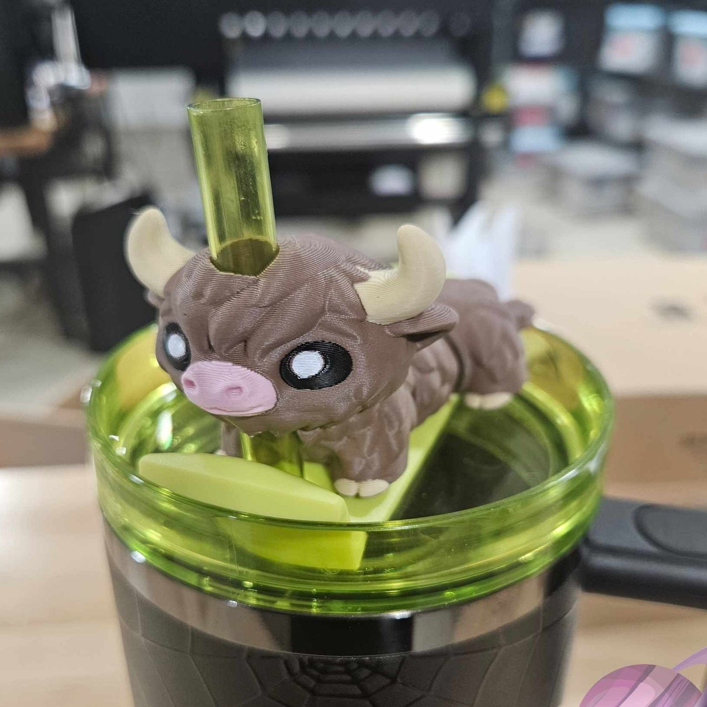 HIGHLAND COW-3D PRINTED STRAW BUDDY