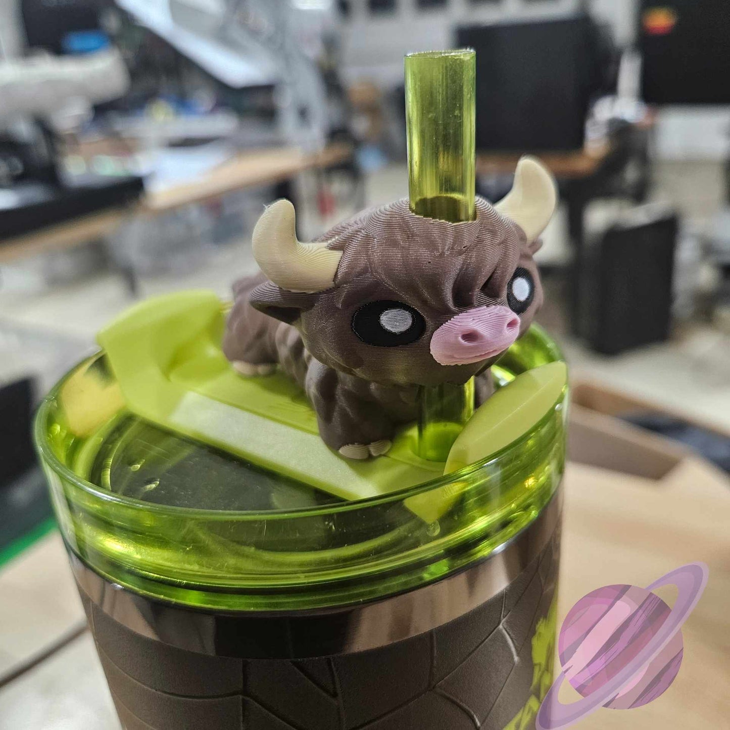 HIGHLAND COW-3D PRINTED STRAW BUDDY