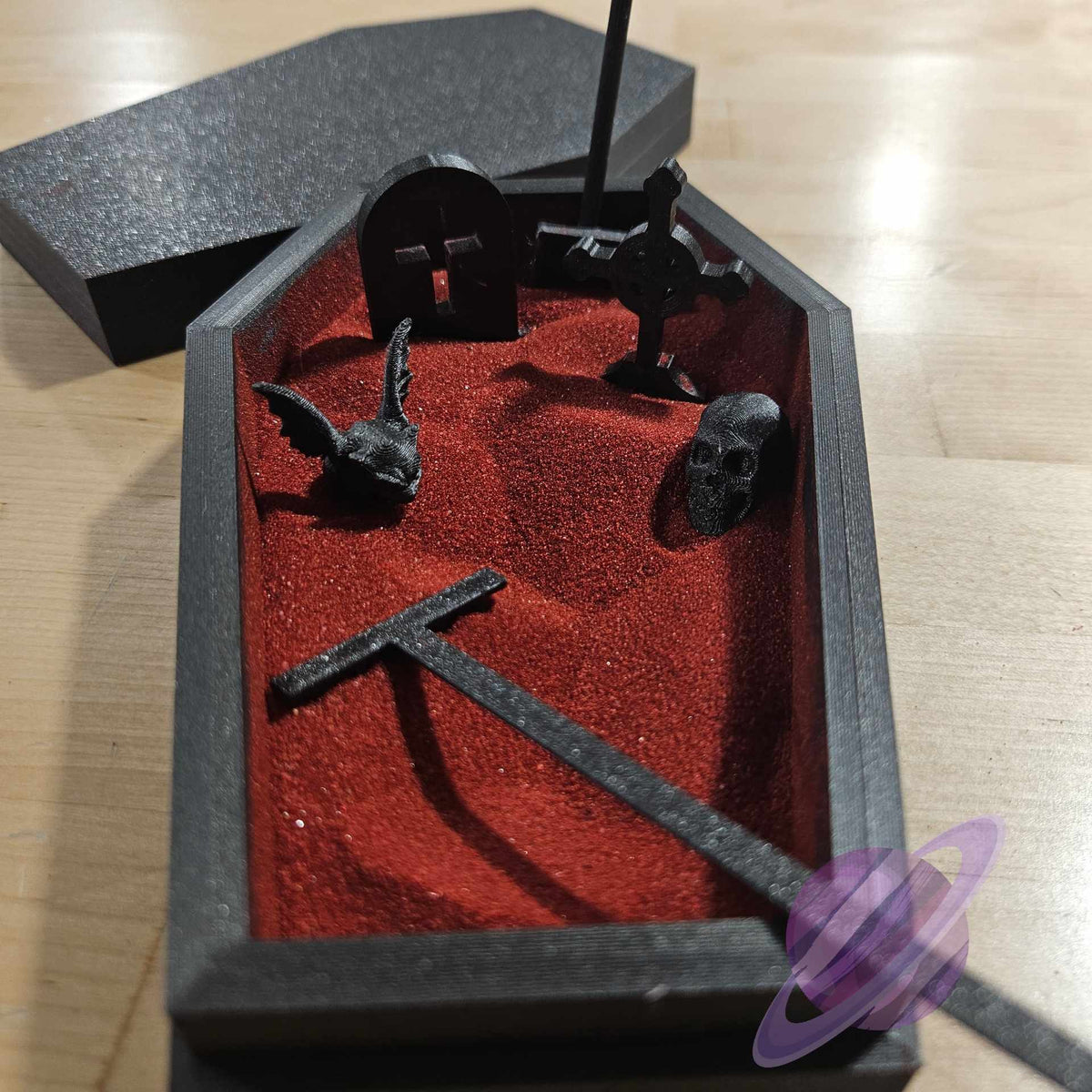 3D PRINTED SPOOKY COFFIN ZEN GARDEN