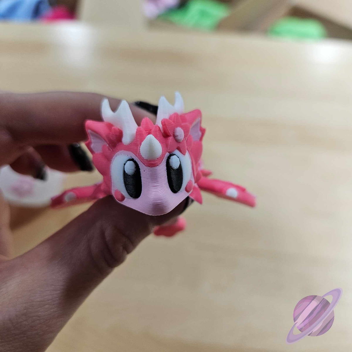 3D PRINTED PINK SAKURA DRAGON AND EGG