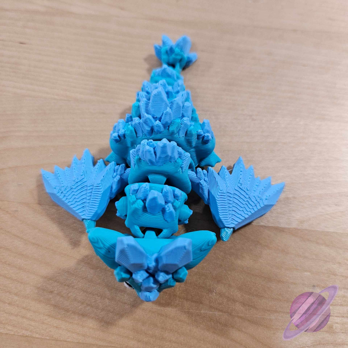 3D PRINTED BLUE CRYSTAL DRAGON AND EGG