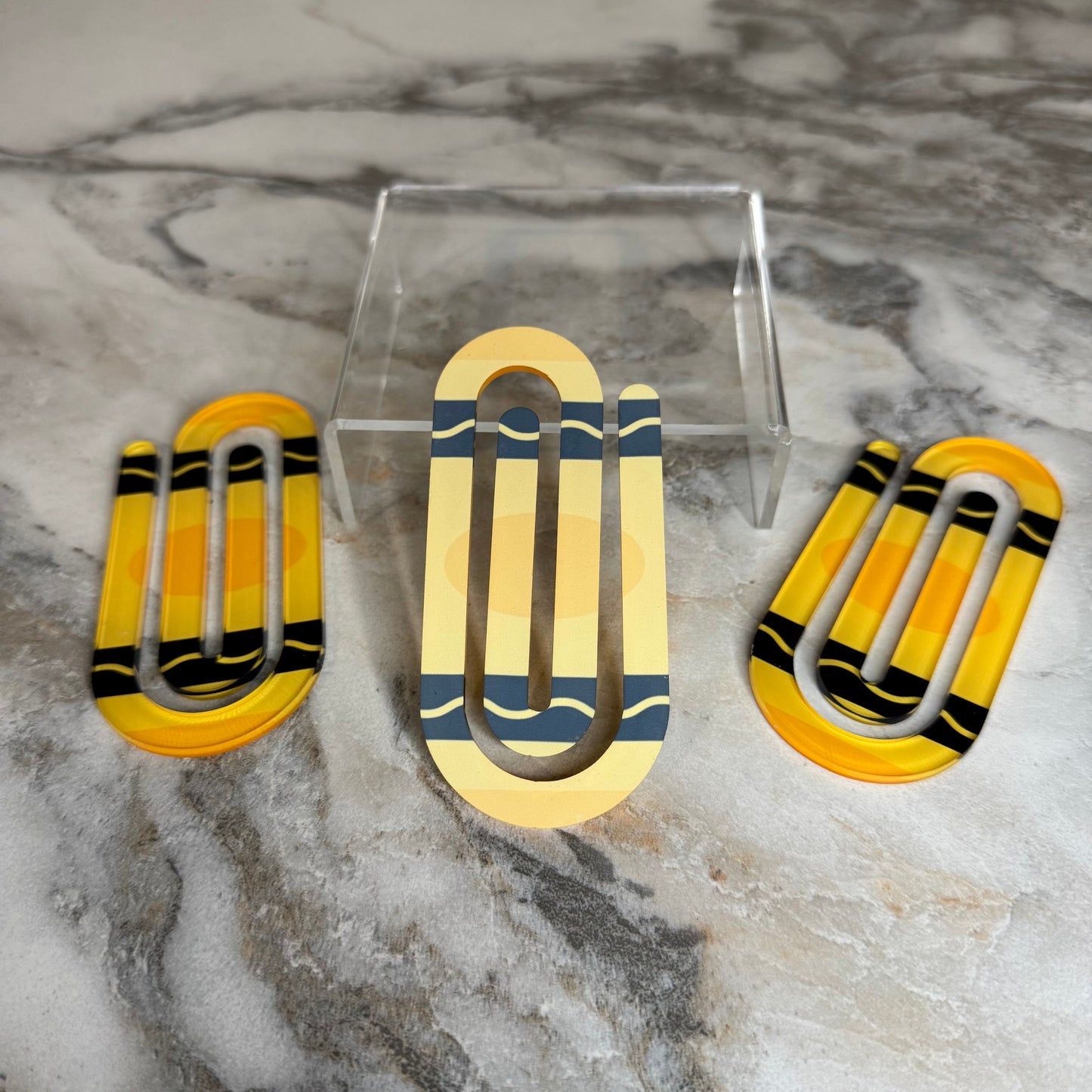 Jumbo Paperclip - Yellow Crayon - PREORDER