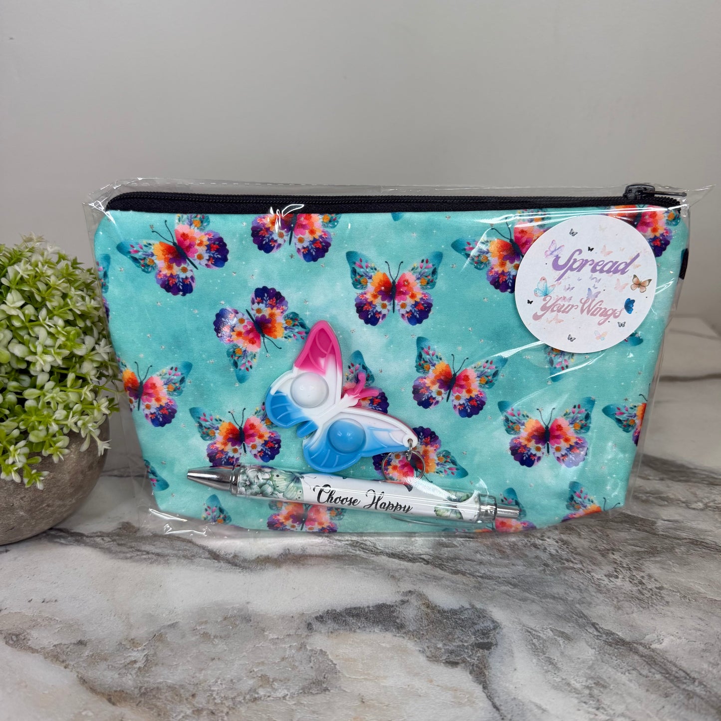 Bundled Set - Butterfly Teal Floral