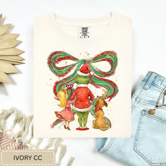 Grinch Bow Tee.