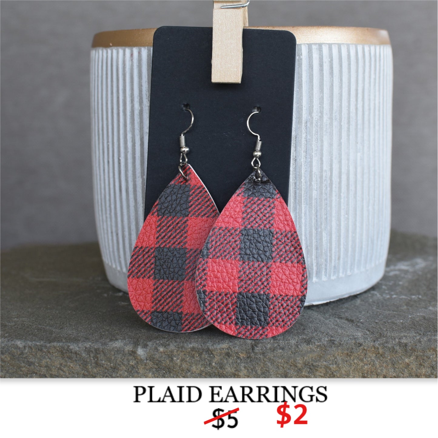 PLAID EARRINGS