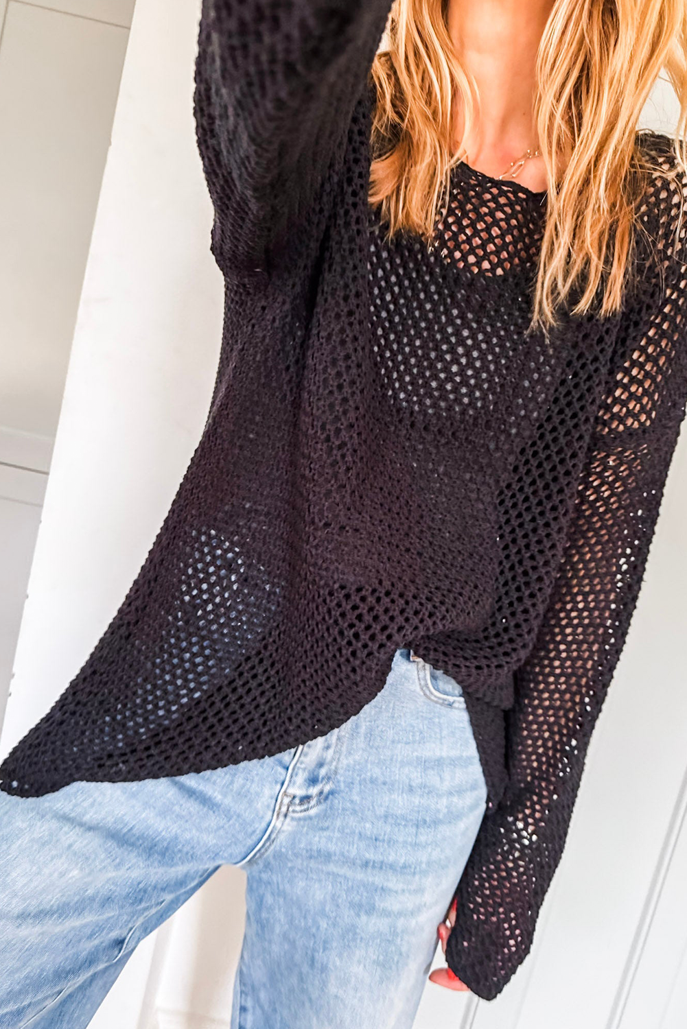 Hollow Knit Sweater FB