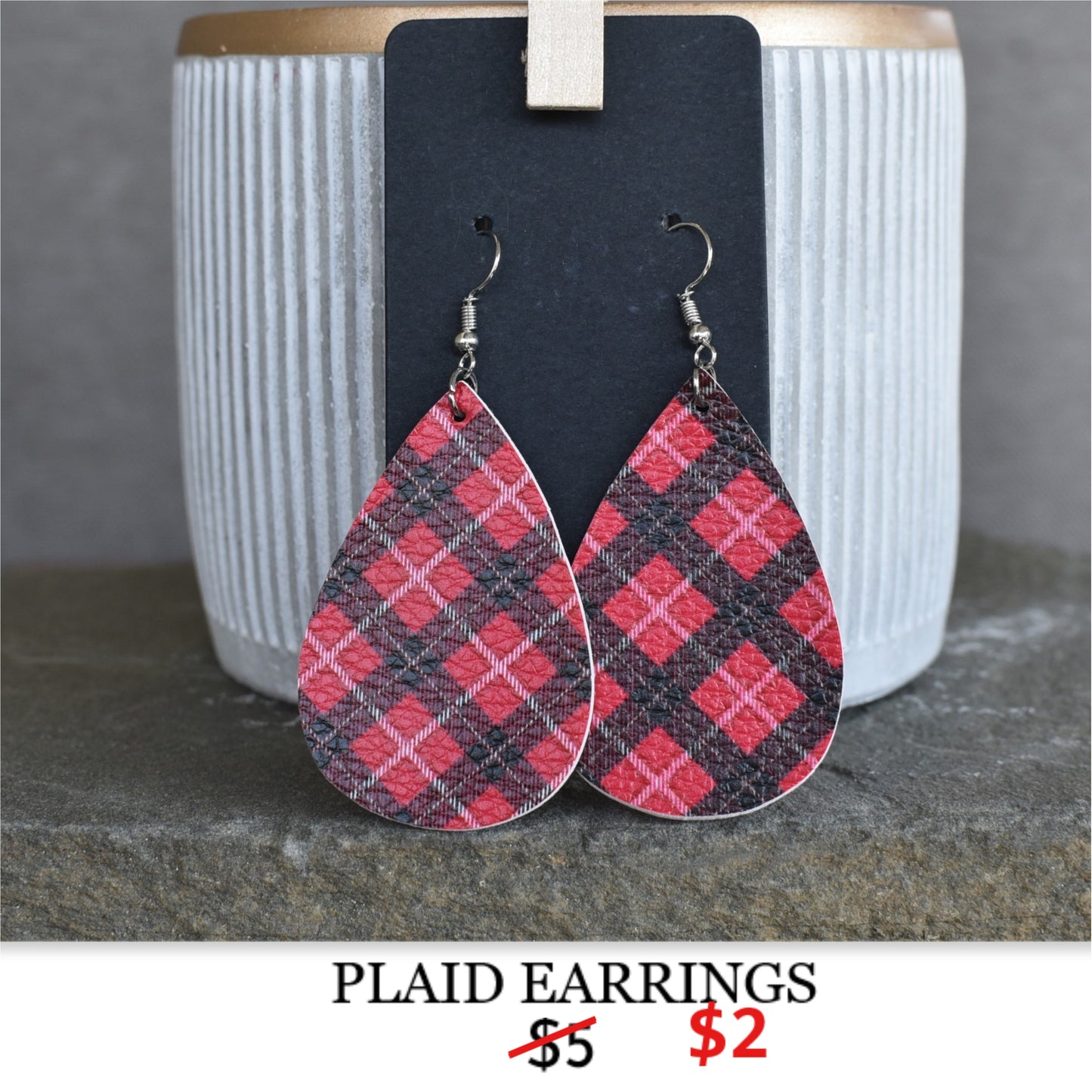 PLAID EARRINGS