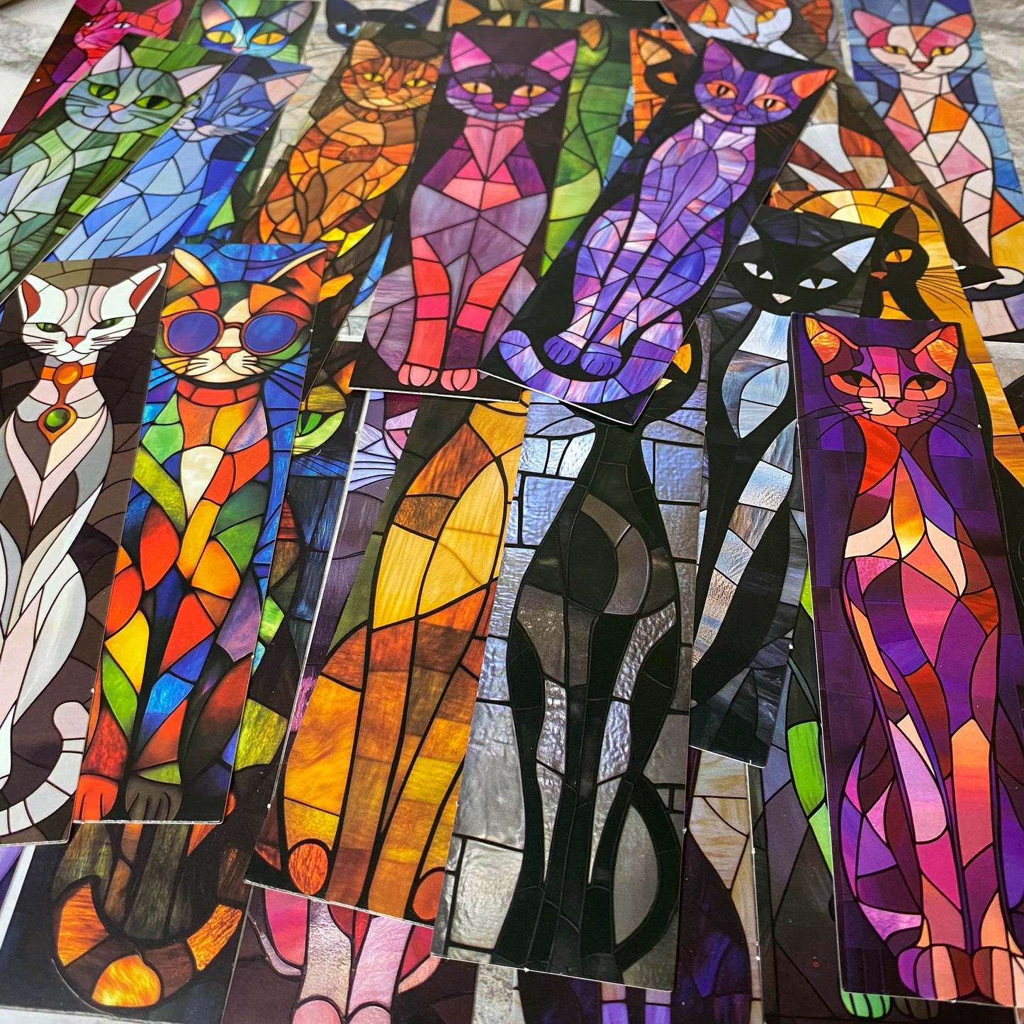 Bookmark - Cats Stained Glass Mix