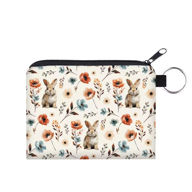 Mini Pouch - Floral Bunnies Bunny