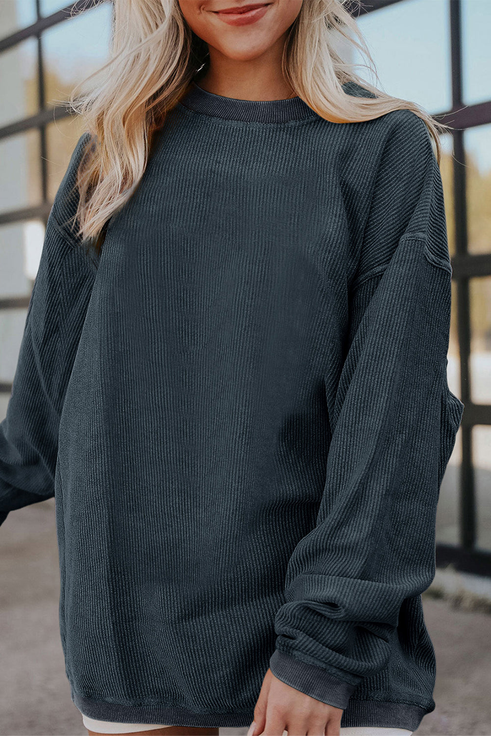 WNW Ribbed Oversize Sweatshirt *multiple colors* FB