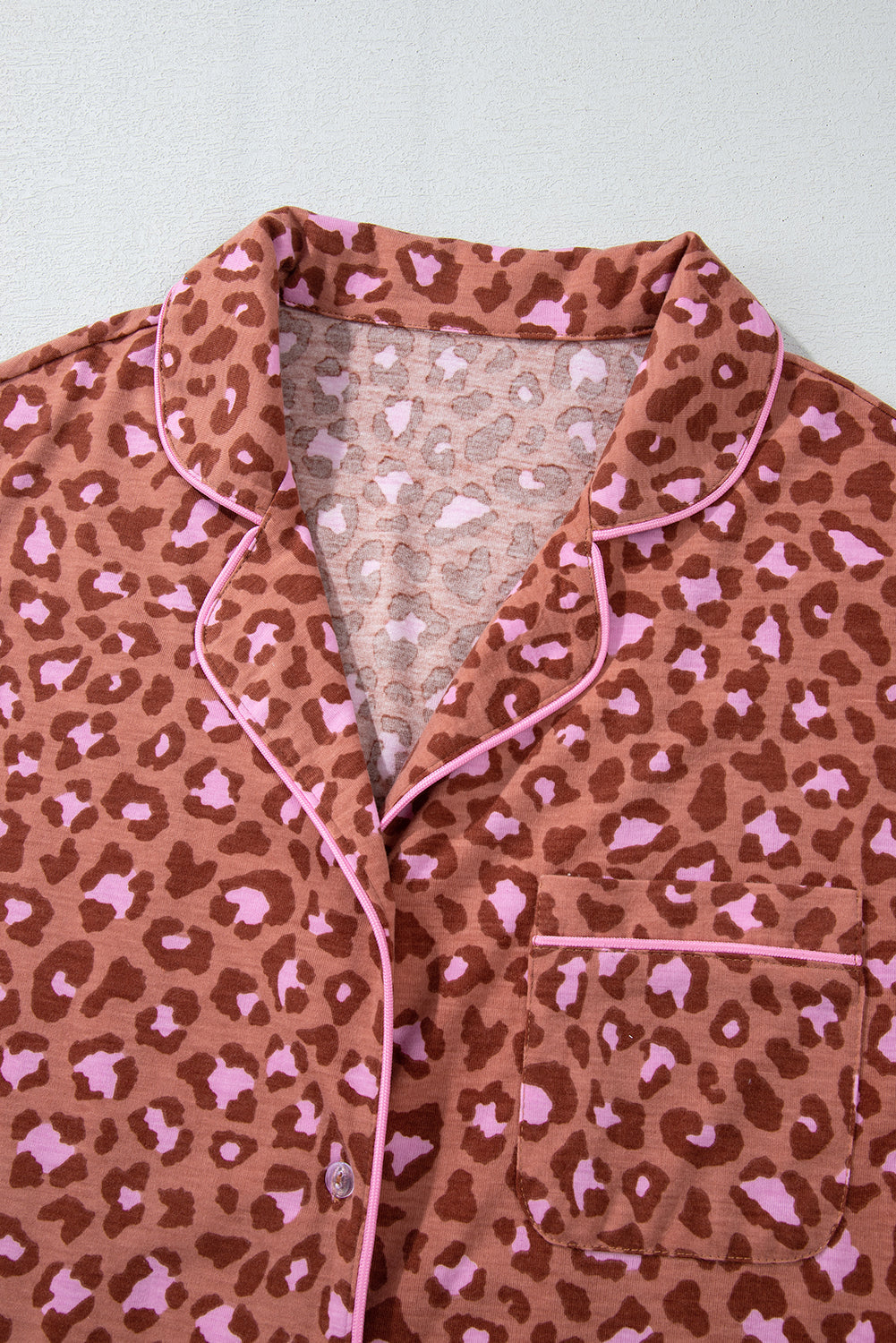 Brown Leopard Print Pajama Set FB