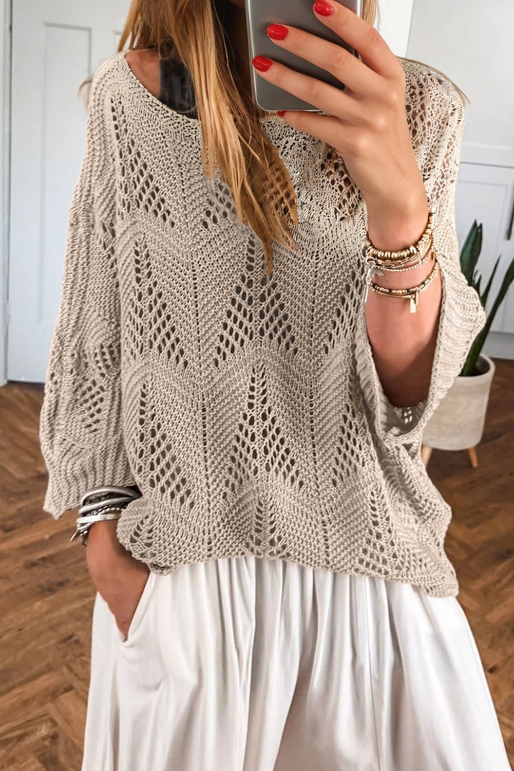Hollow Knit Sweater FB
