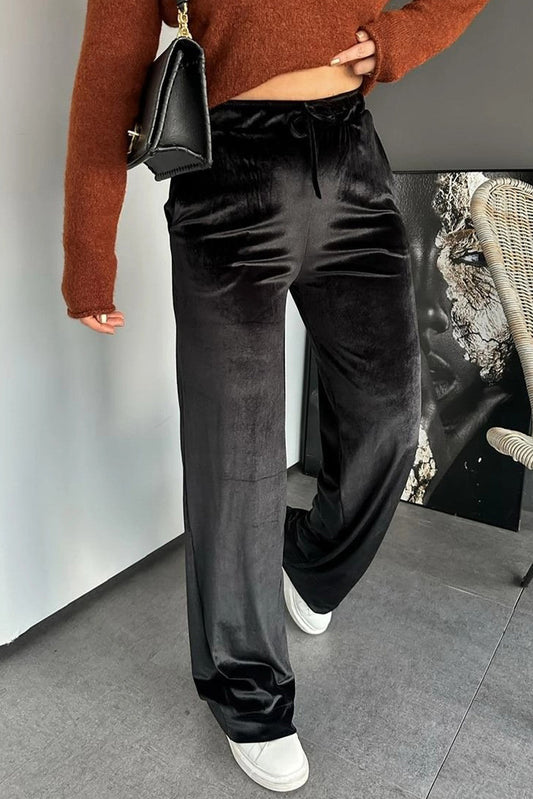 Black Velvet Casual Pants FB