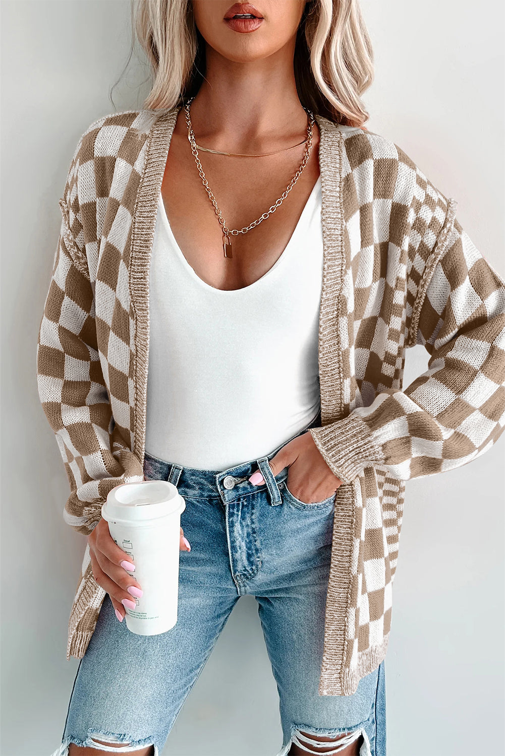 Checkered Cardigan *multiple colors* FB