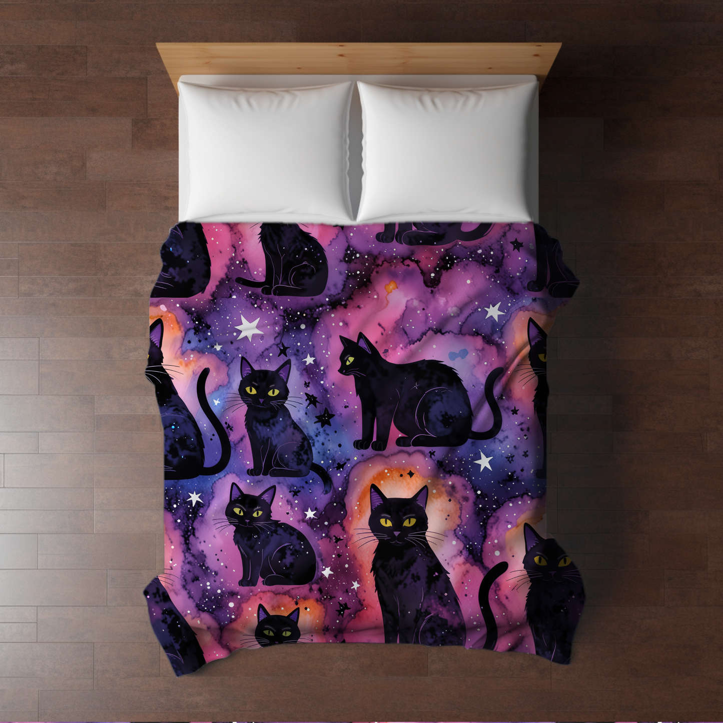 Blanket - Halloween - Black Cat Galaxy - PREORDER