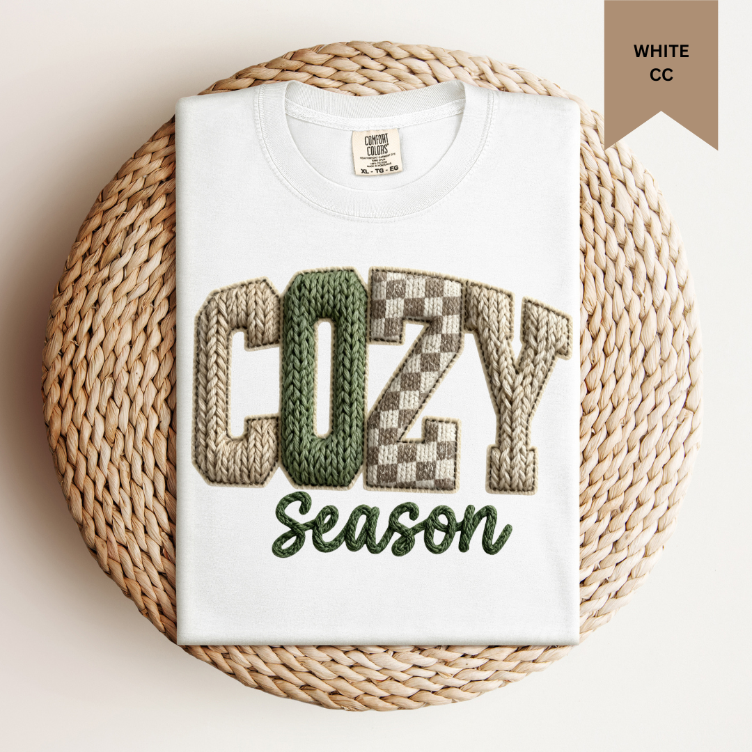 Cozy Season Faux Yarn Tee.