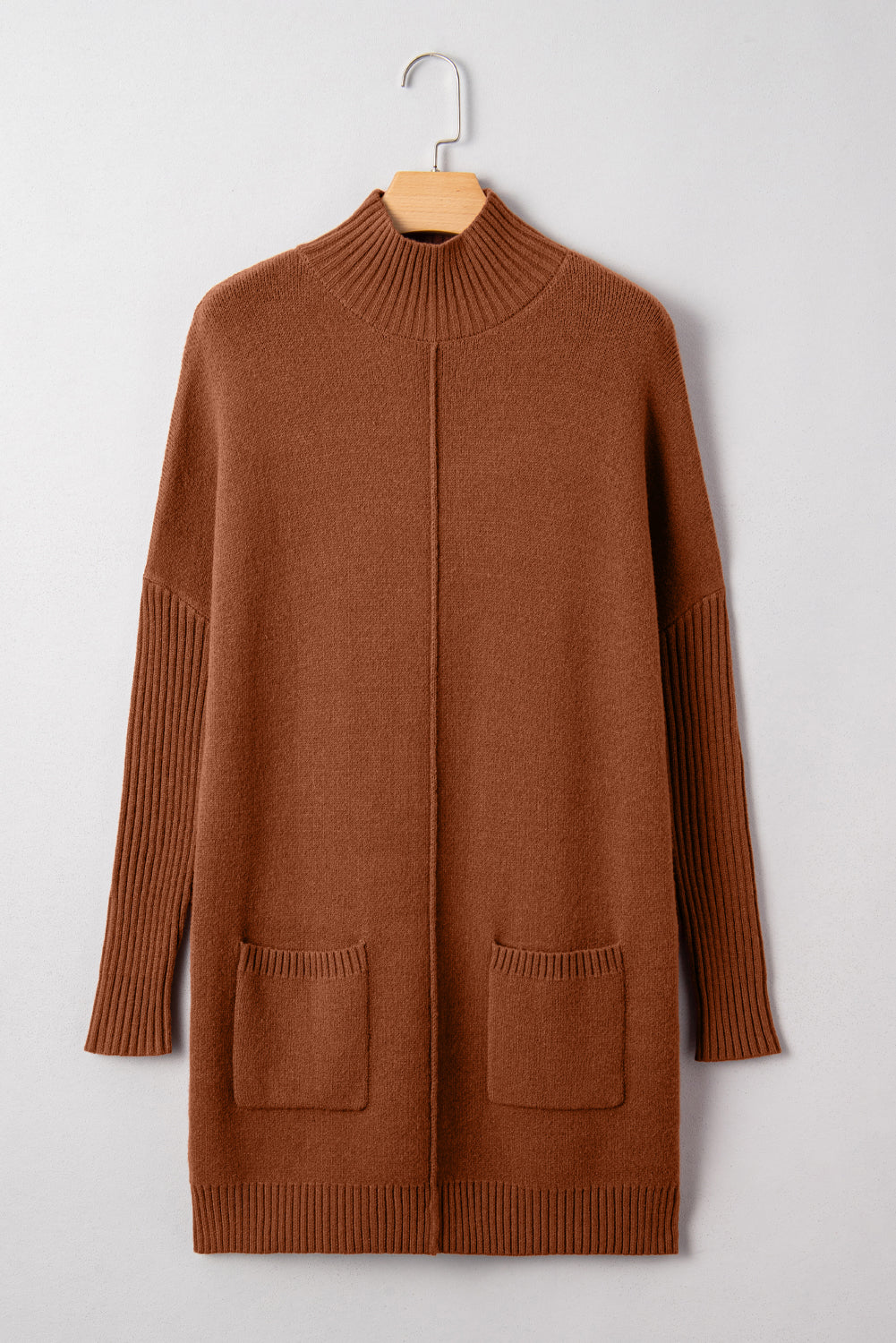 Chestnut Ribbed Sweater Dress September.