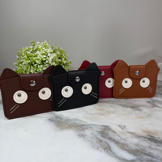 Card Holder Slim Wallet - Cats