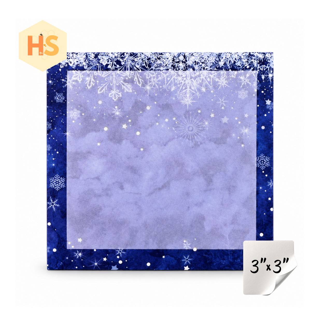 The Sticky Note Collection - Christmas Night Sky Snowflakes