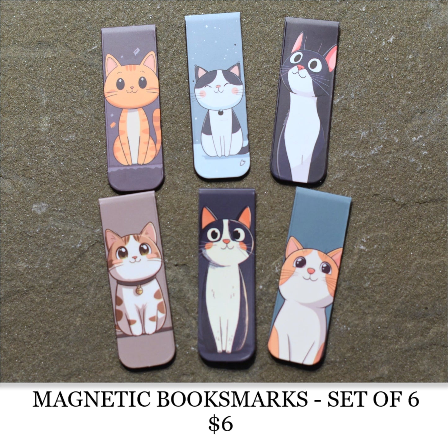 MAGNETIC BOOKMARKS - SET OF 6