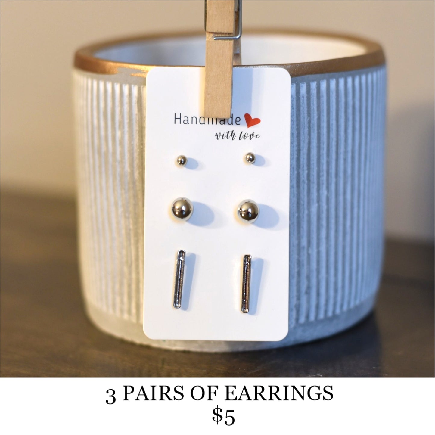 3 PAIRS OF EARRINGS