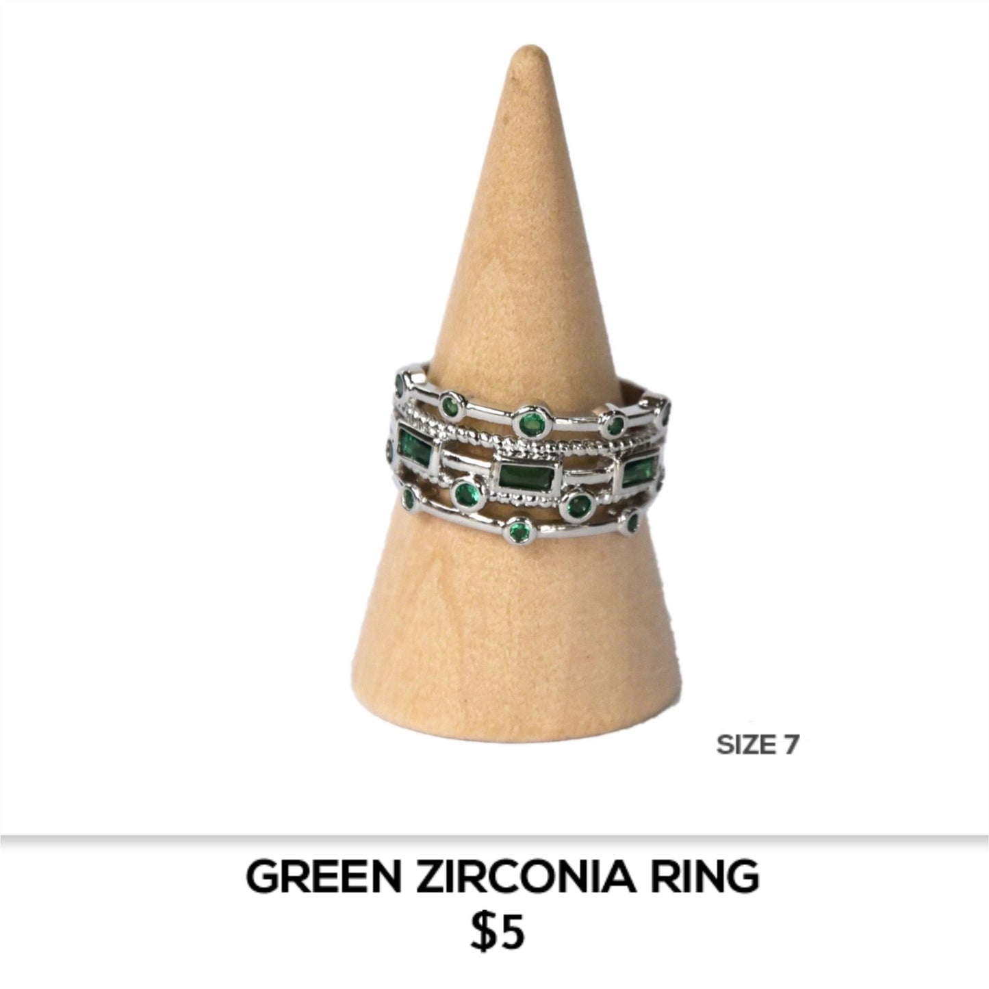 GREEN ZIRCONIA RING