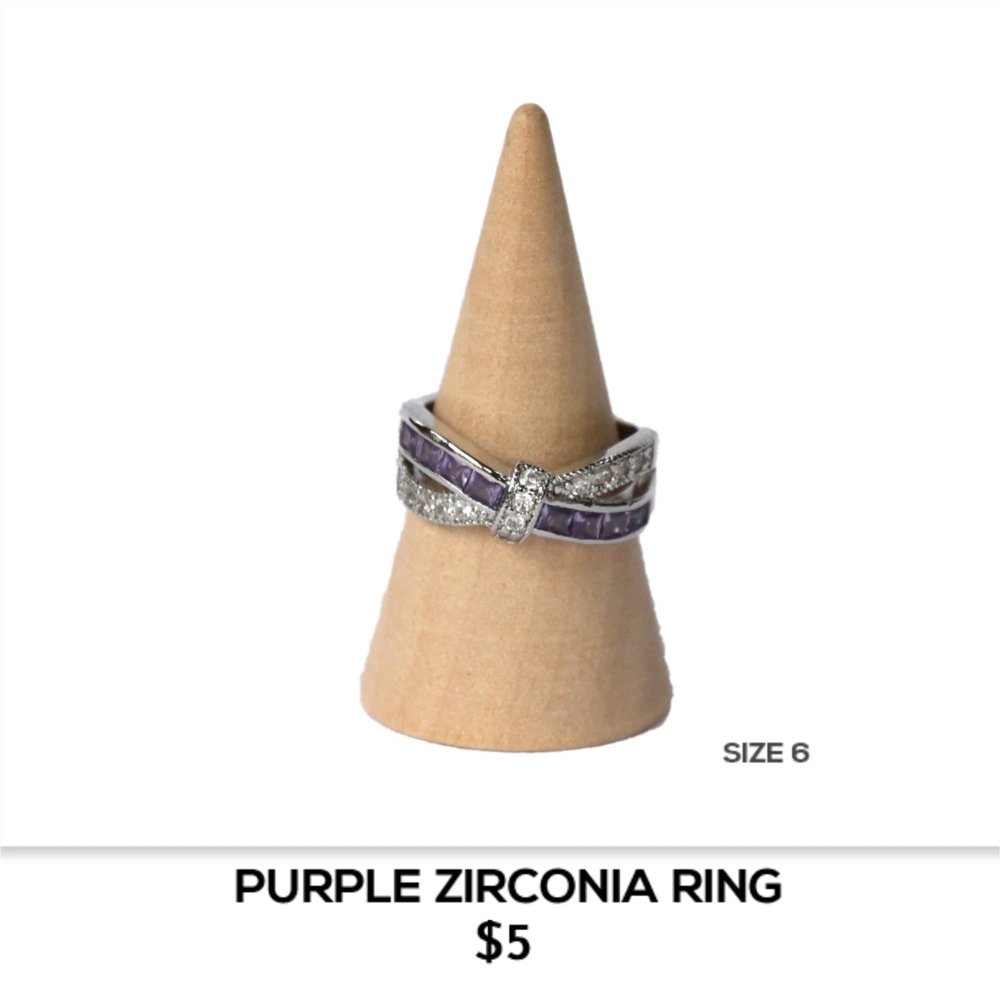 PURPLE ZIRCONIA RING