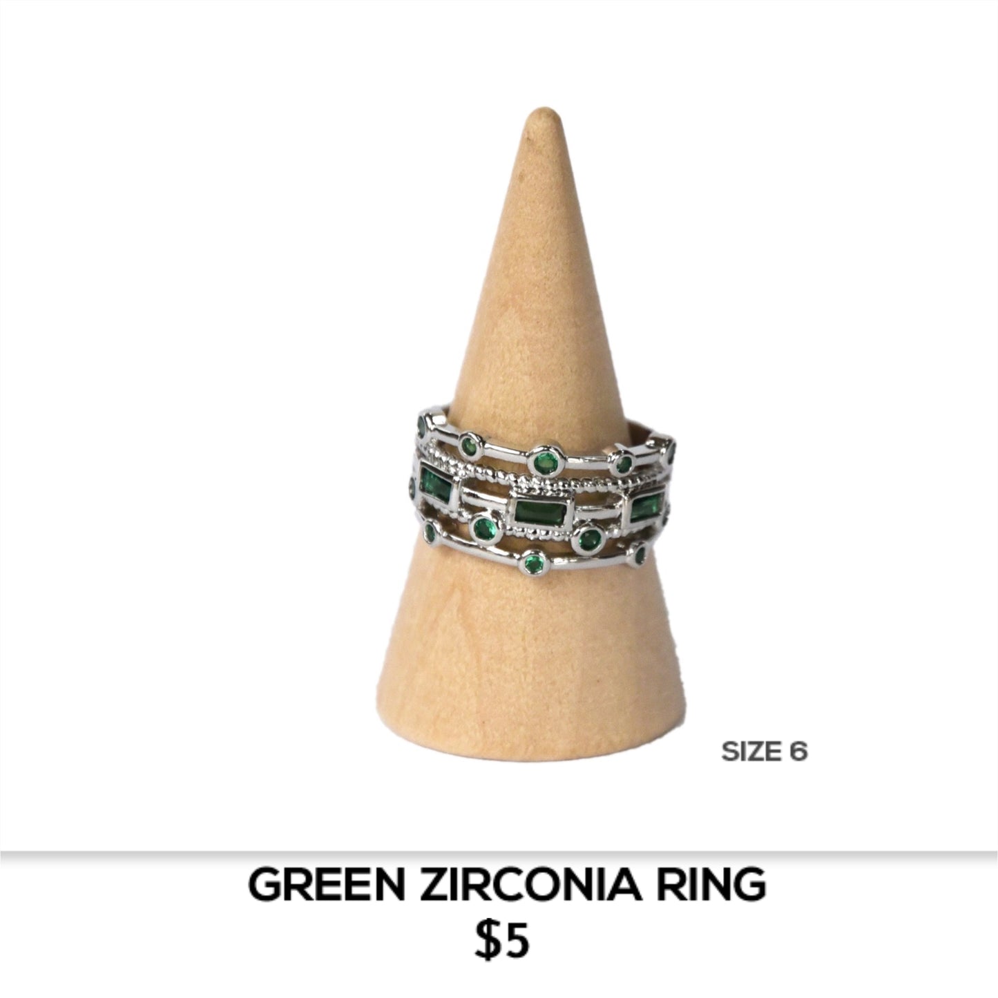 GREEN ZIRCONIA RING
