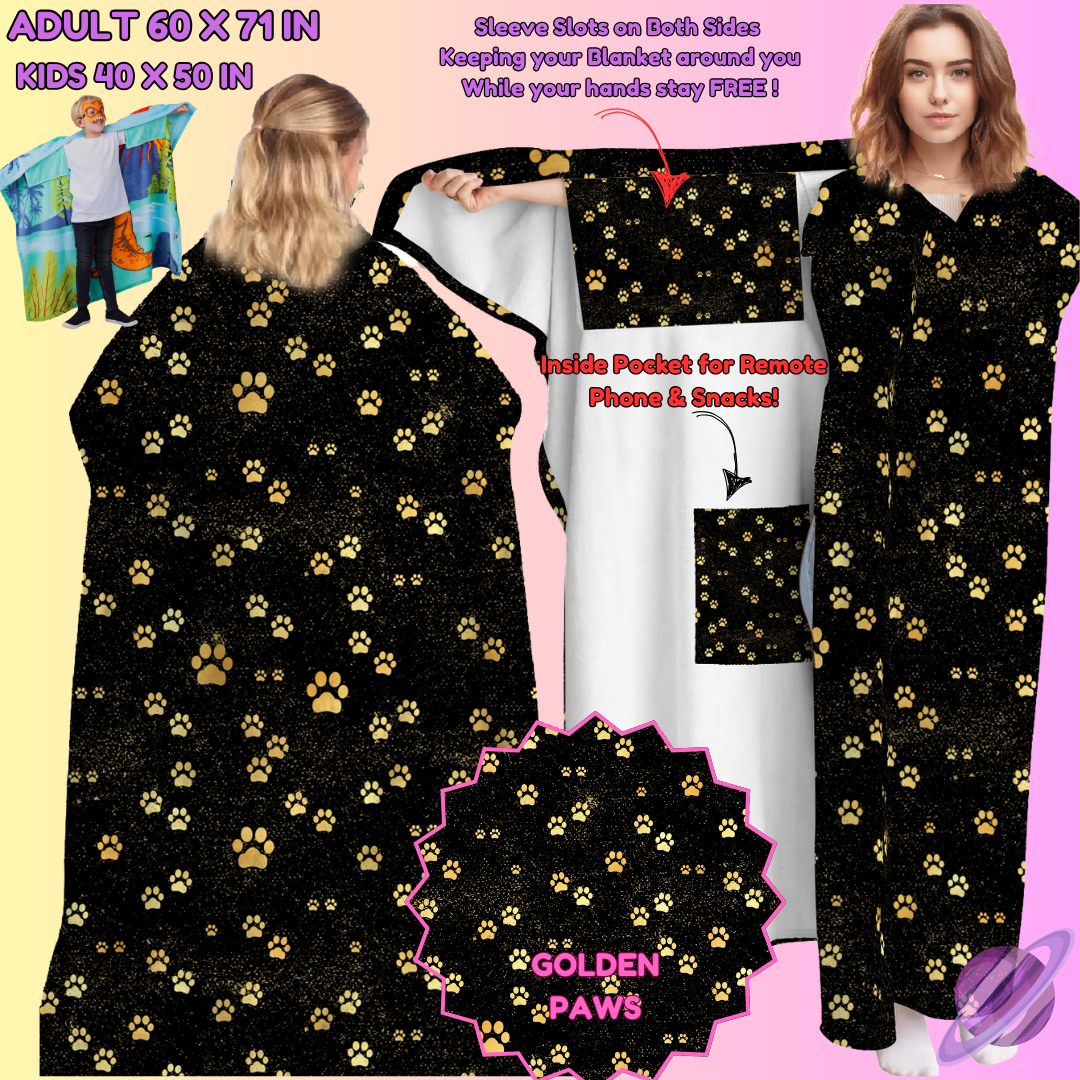 WEARABLE THROW RUN-GOLDEN PAWS-PREORDER CLOSING 8/31
