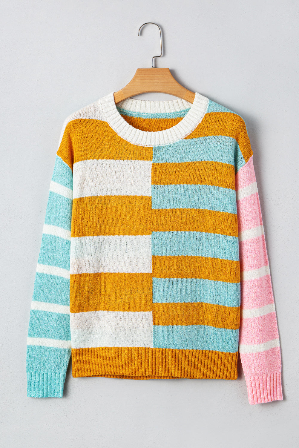 Gold Colorblock Sweater August.