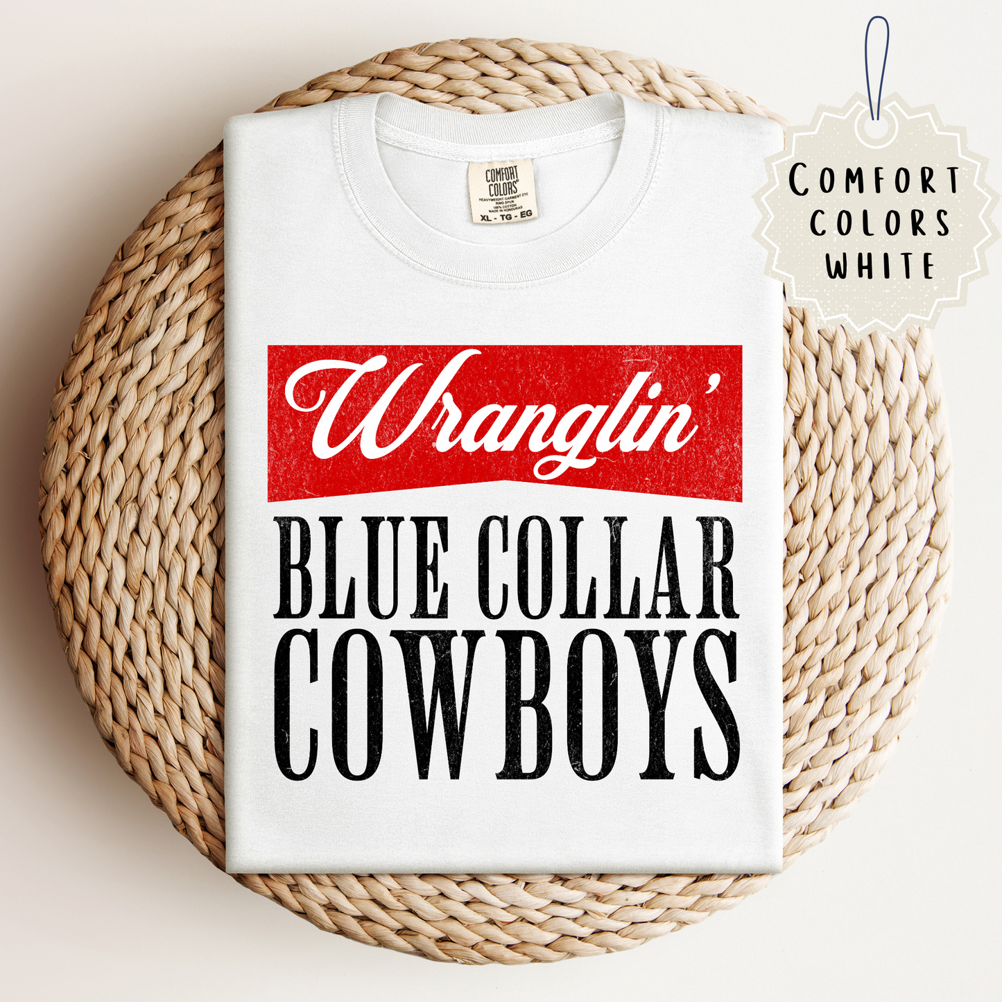 Wranglin Blue Collar Cowboys Tee.