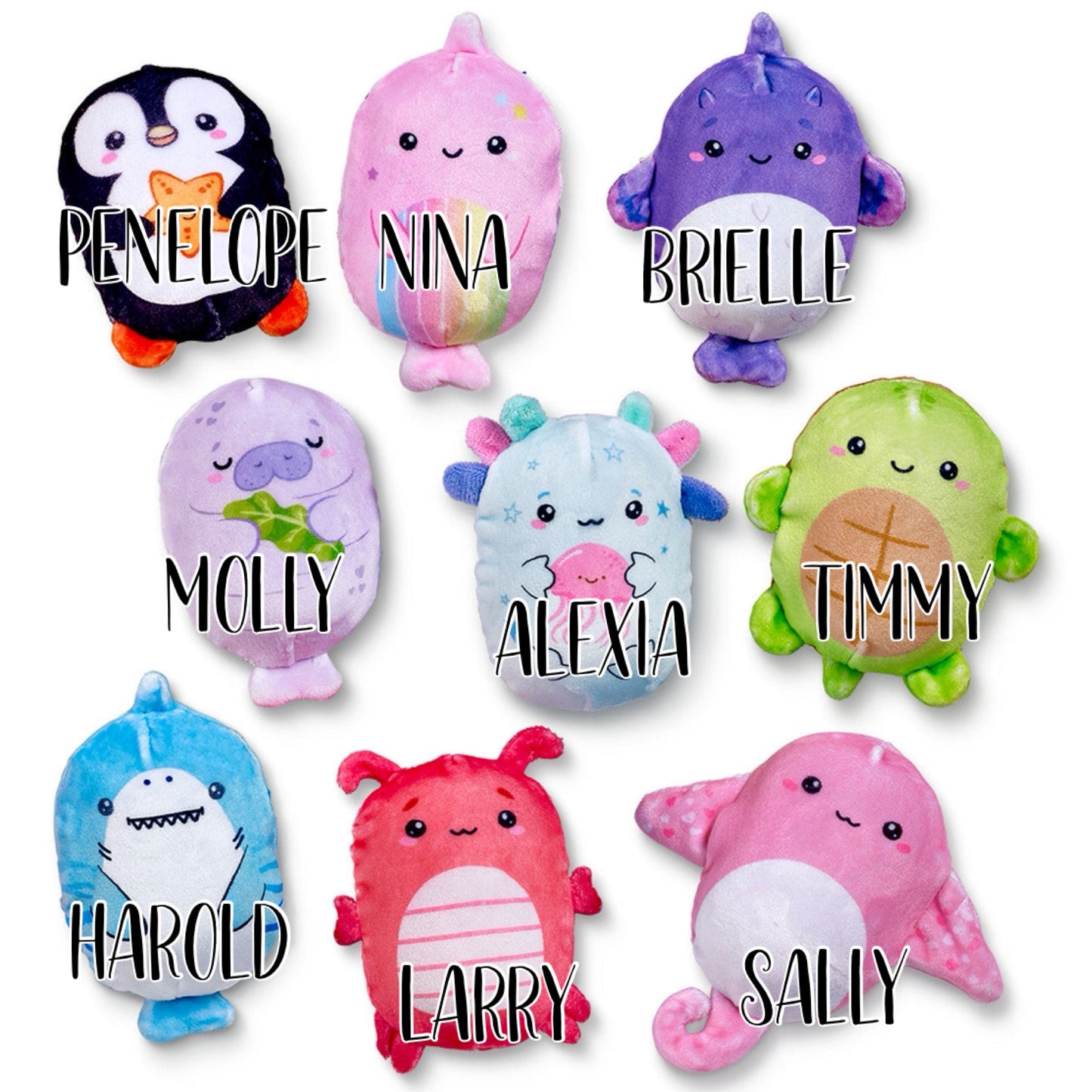 Bubble Stuffed Squishy Friends Toy - Sea Life Edition