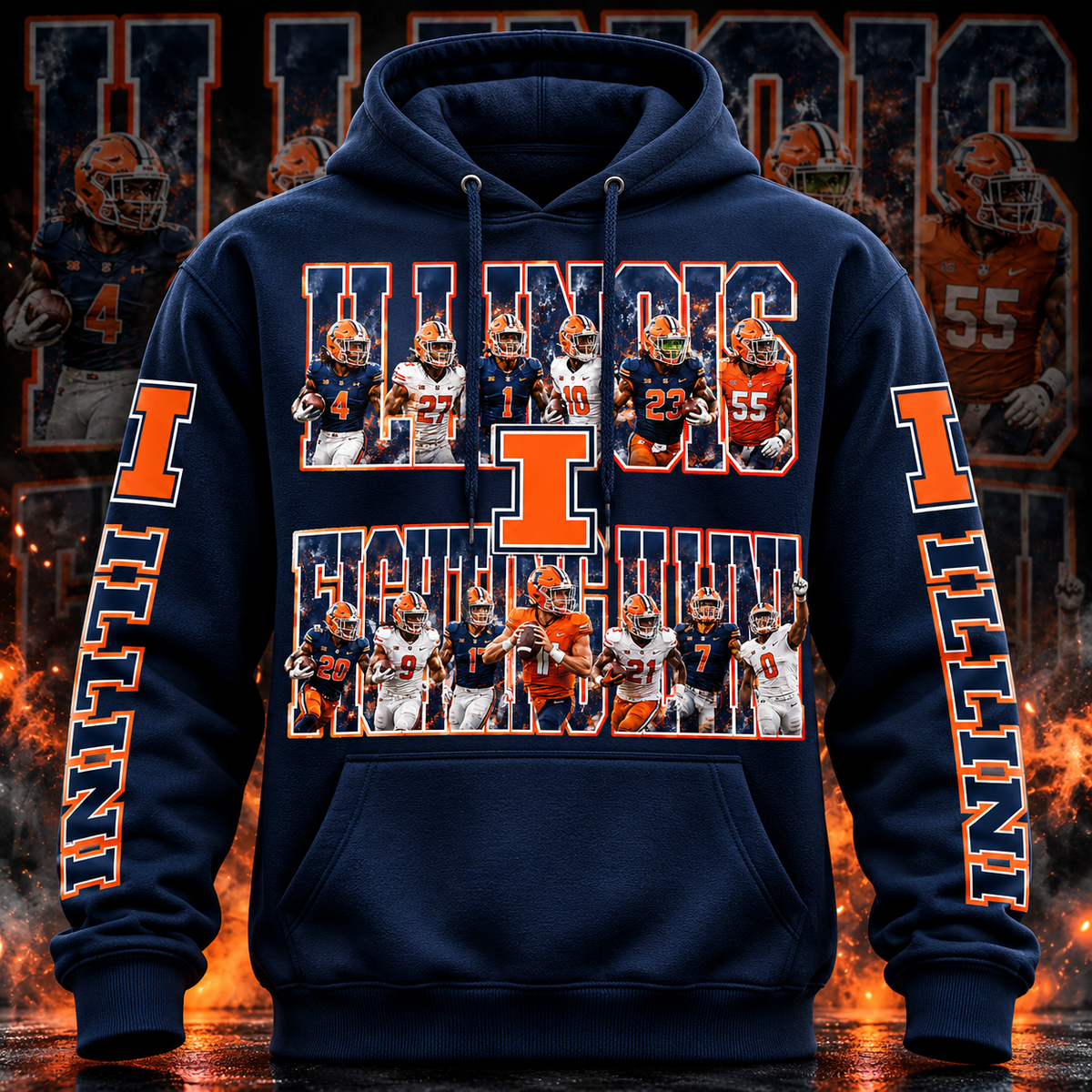 COLLEGE FB HOODIE W/ SLEEVE PRINT COLLECTION