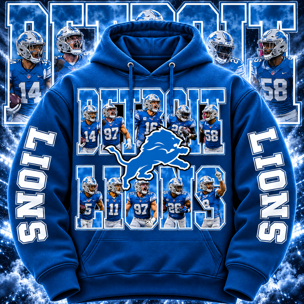 PRO FBALL HOODIE COLLECTION W/ SLEEVE PRINT GROUP 3