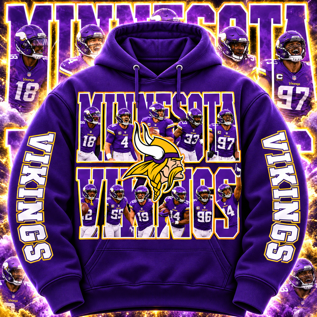 PRO FBALL HOODIE COLLECTION W/ SLEEVE PRINT GROUP 3